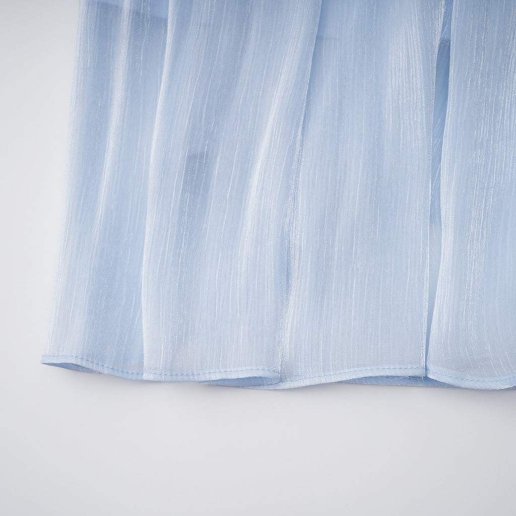 Iris Blue Embellished Asymmetrical Maxi Dress with Cape