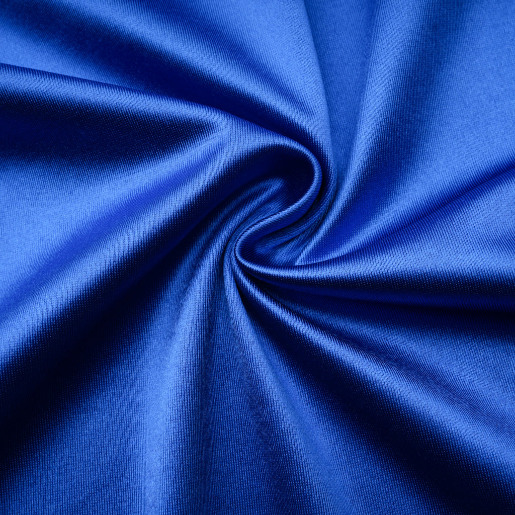 Lilou Blue Backless Satin Maxi Dress with Chiffon Drape