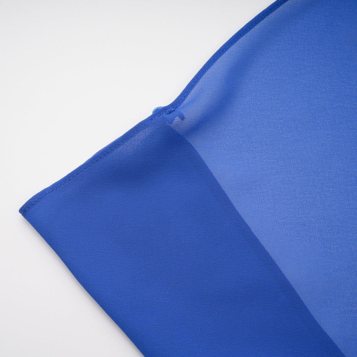 Lilou Blue Backless Satin Maxi Dress with Chiffon Drape