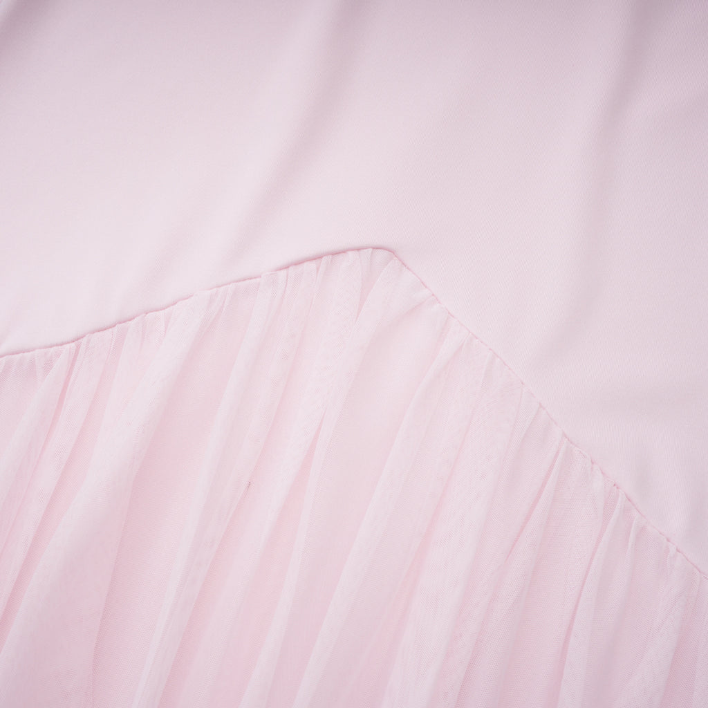 Margaret Pink Short Sleeve Ruched Maxi Dress