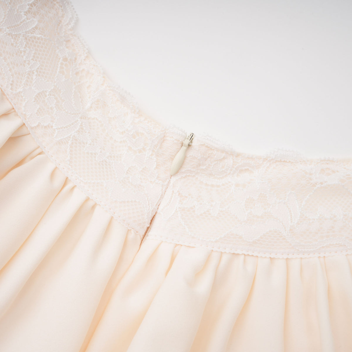 Nani Cream Plunge Neck Satin Jumpsuit with Lace Panels