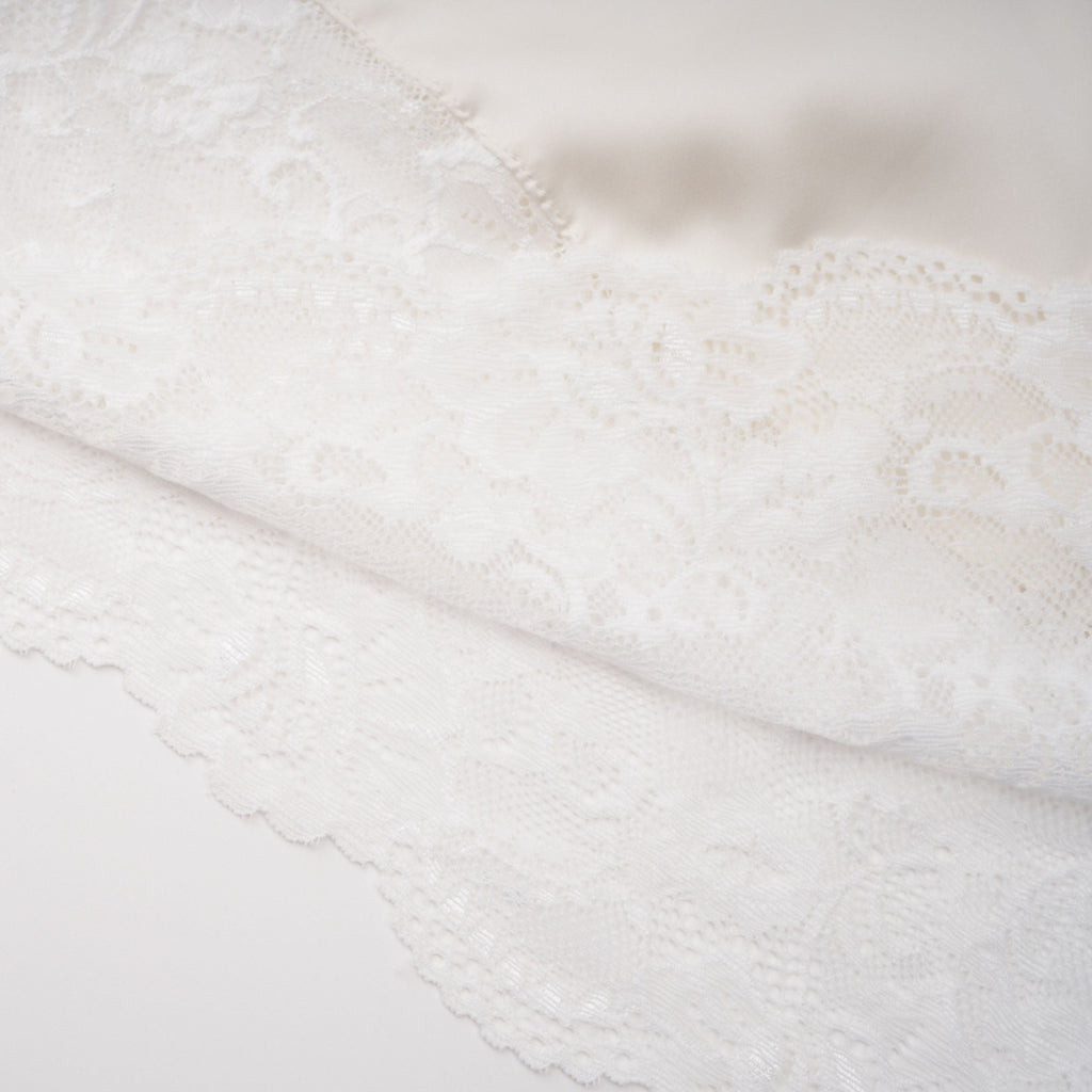 Ngawai Champagne Sweetheart Mini Dress with Lace Trim
