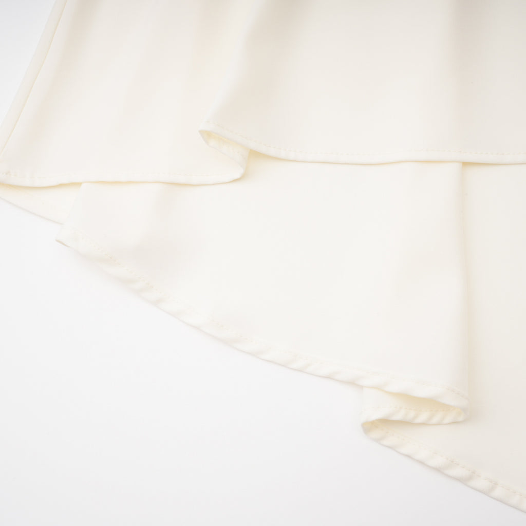Olinda White Lace Panel Maxi Dress with Cape