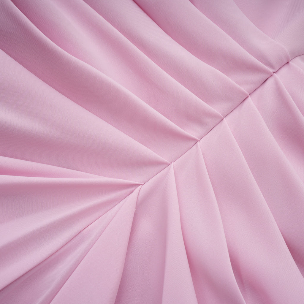 Ombeline Pink Halterneck Ruched Maxi Dress with Slit