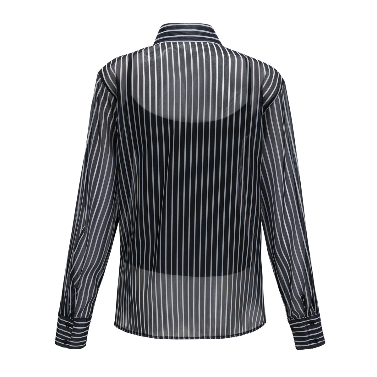 Ozzie Black Horizontal Stripe Blouse & Skirt Set