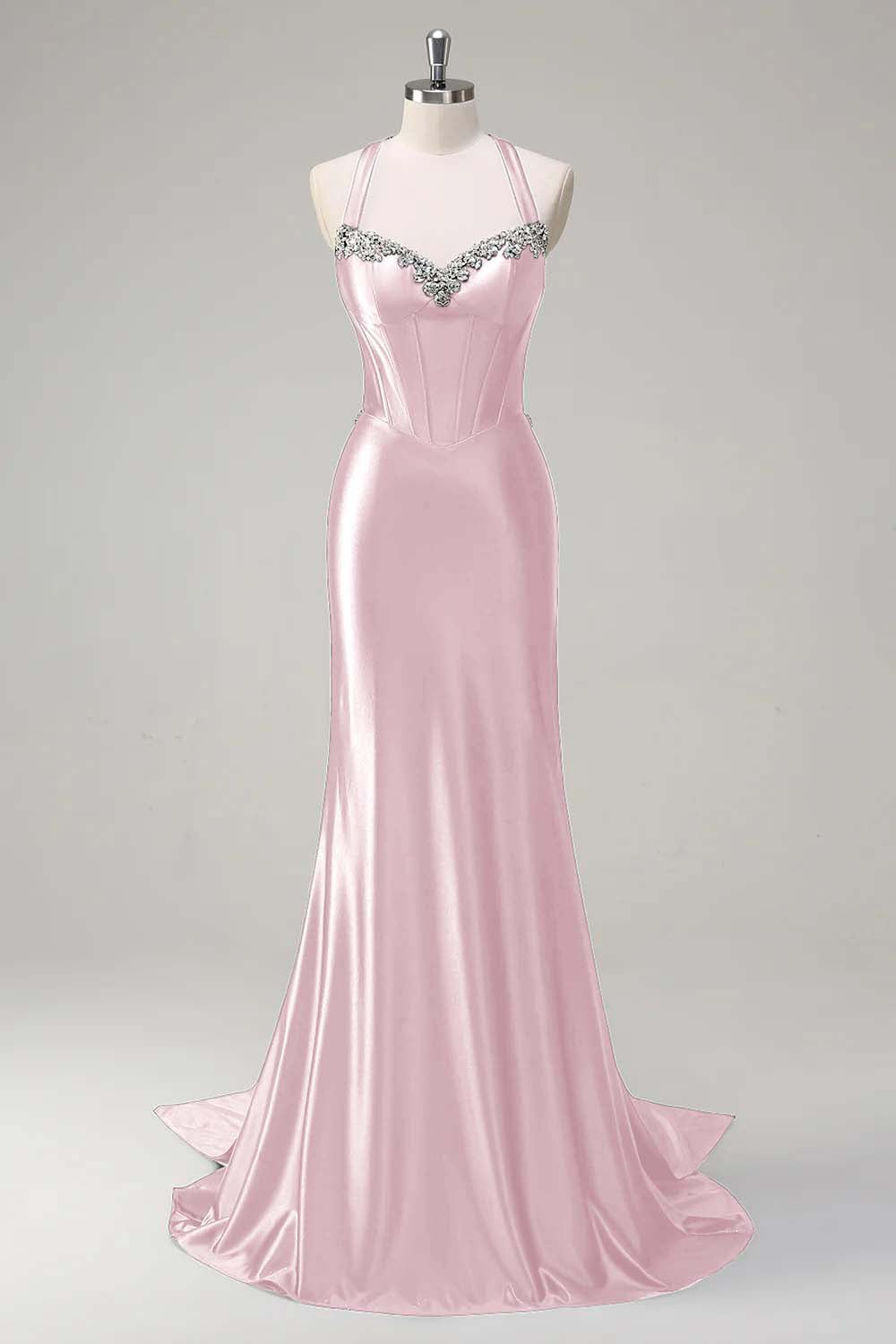 Dark Green Floral Mermaid Corset Satin Long Prom Dress