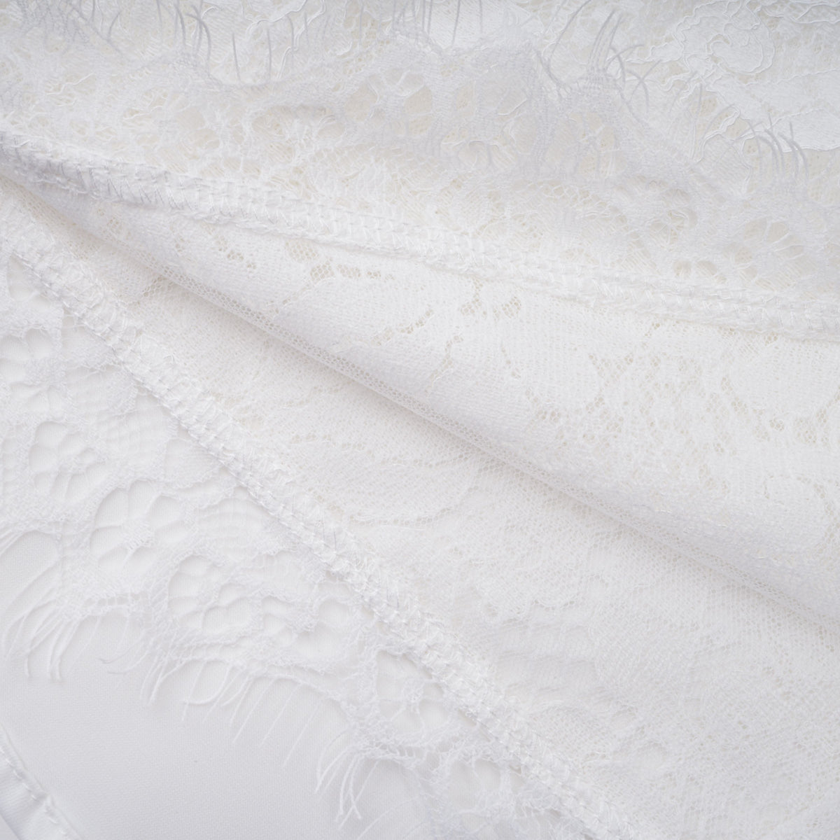 Siosi White Ruched Top & Skirt Set with Lace Trim