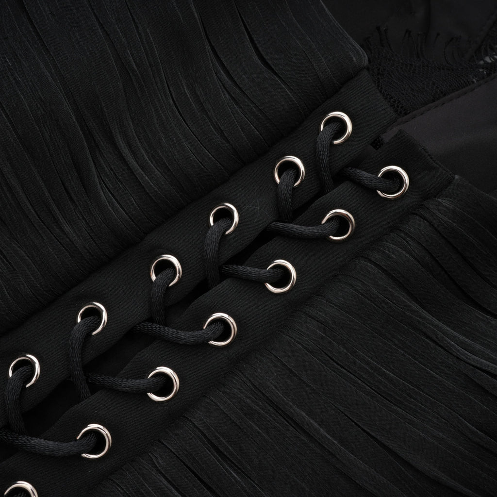 Siphokazi Black Halterneck Embellished Corset Maxi Gown