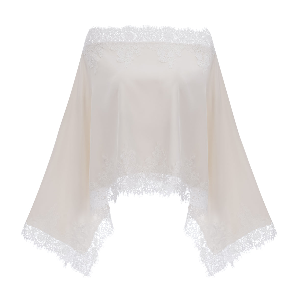 Sophia White One Shoulder Top & Skirt Set with Lace Trim