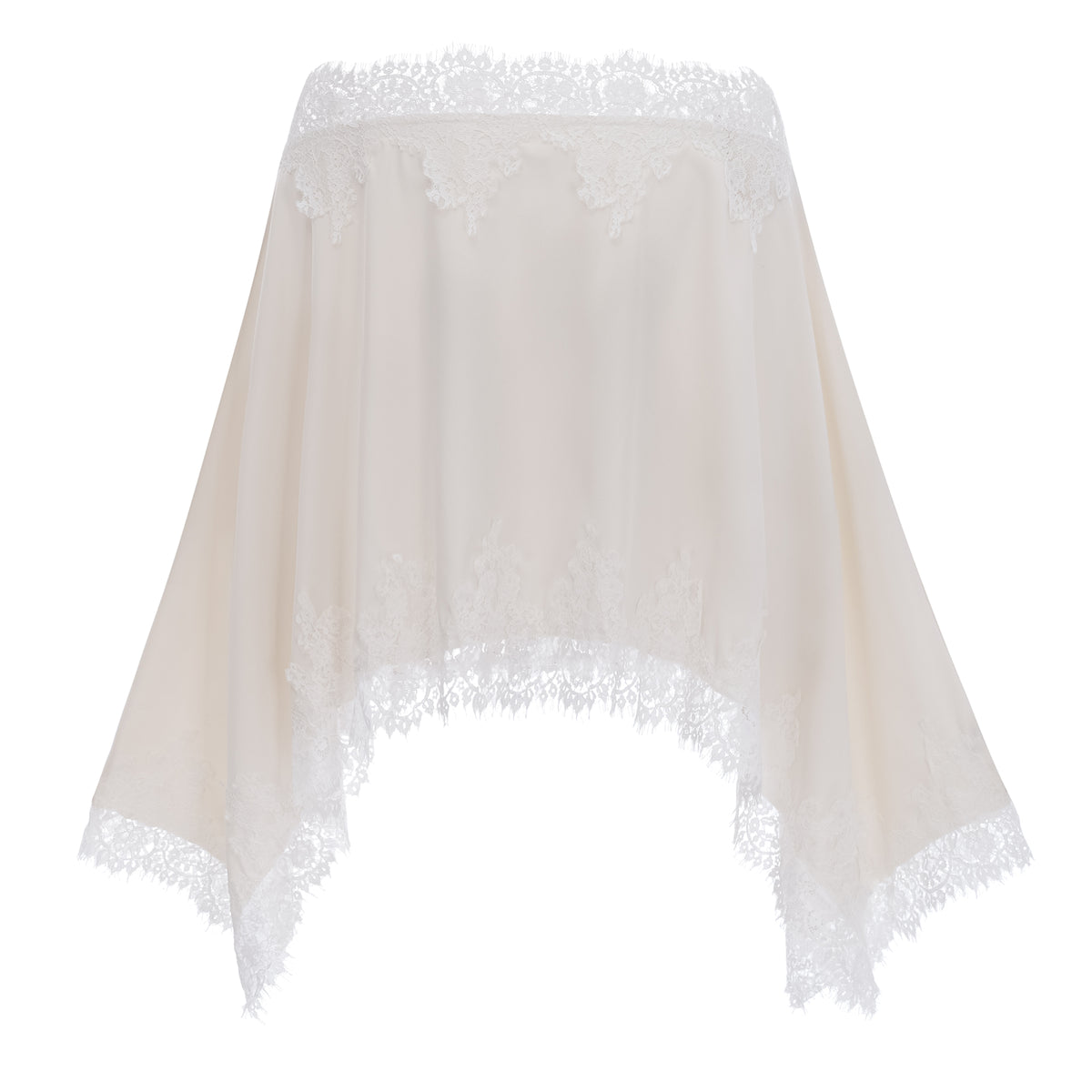 Sophia White One Shoulder Top & Skirt Set with Lace Trim