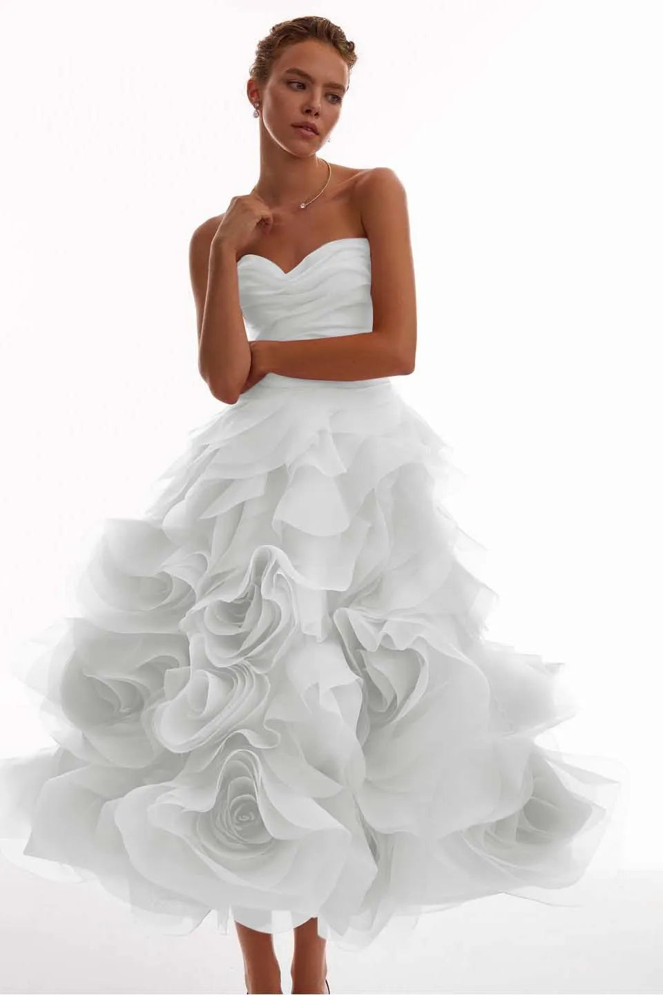 Glamorous Pink Sweetheart Floral Sleeveless Pleated Prom Dress