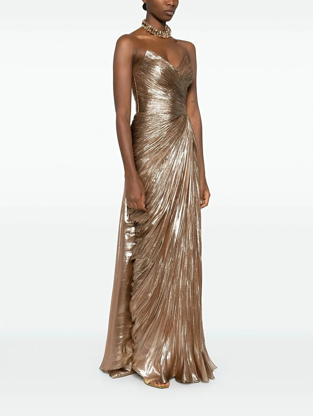 Gorgeous Sweetheart Sleeveless Long Prom Dress with Pleated