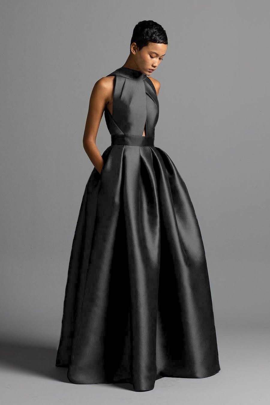 Exquisite Royal Blue Satin Halter Strapless Sleeveless A Line Prom Dress with Pleated
