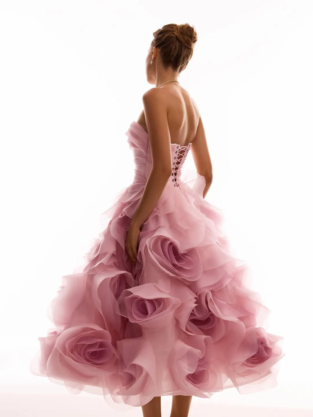 Glamorous Pink Sweetheart Floral Sleeveless Pleated Prom Dress