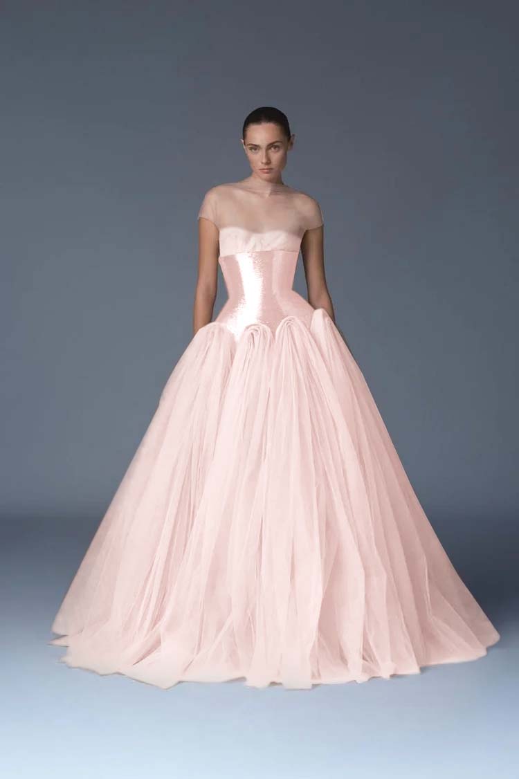 Stunning Dusty Rose Tulle Sleeveless Sweetheart Long Prom Dress with Corset