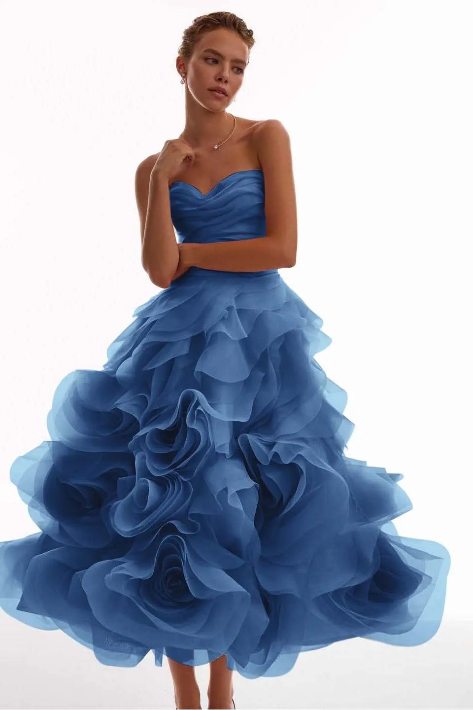 Glamorous Pink Sweetheart Floral Sleeveless Pleated Prom Dress
