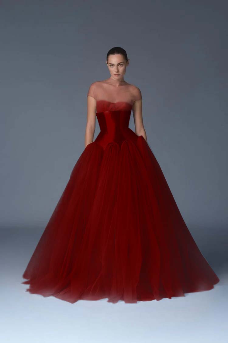 Stunning Dusty Rose Tulle Sleeveless Sweetheart Long Prom Dress with Corset